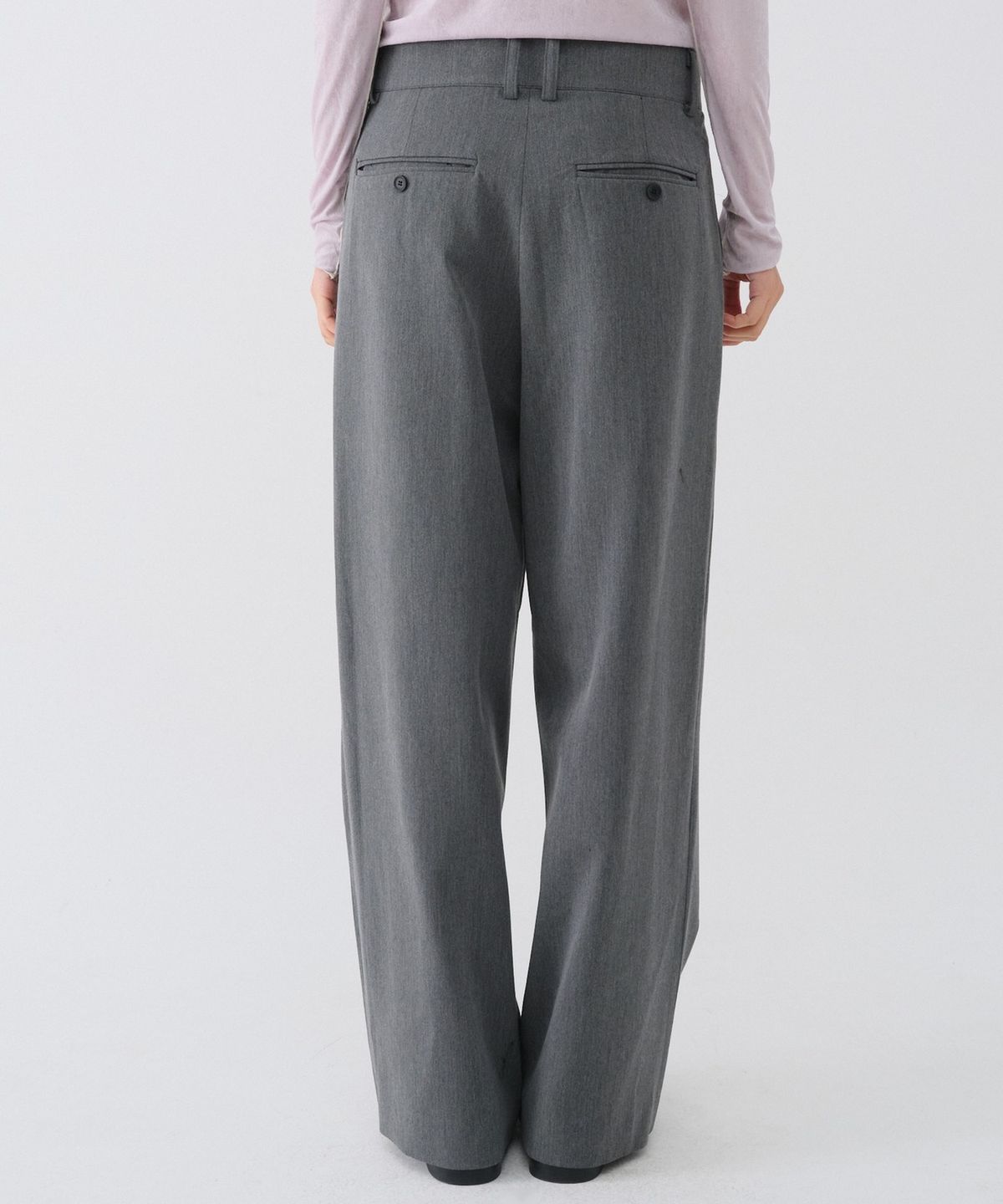 센토르(CENTAUR.KR) WOOL PINTUCK WIDE SLACKS_CHARCOAL