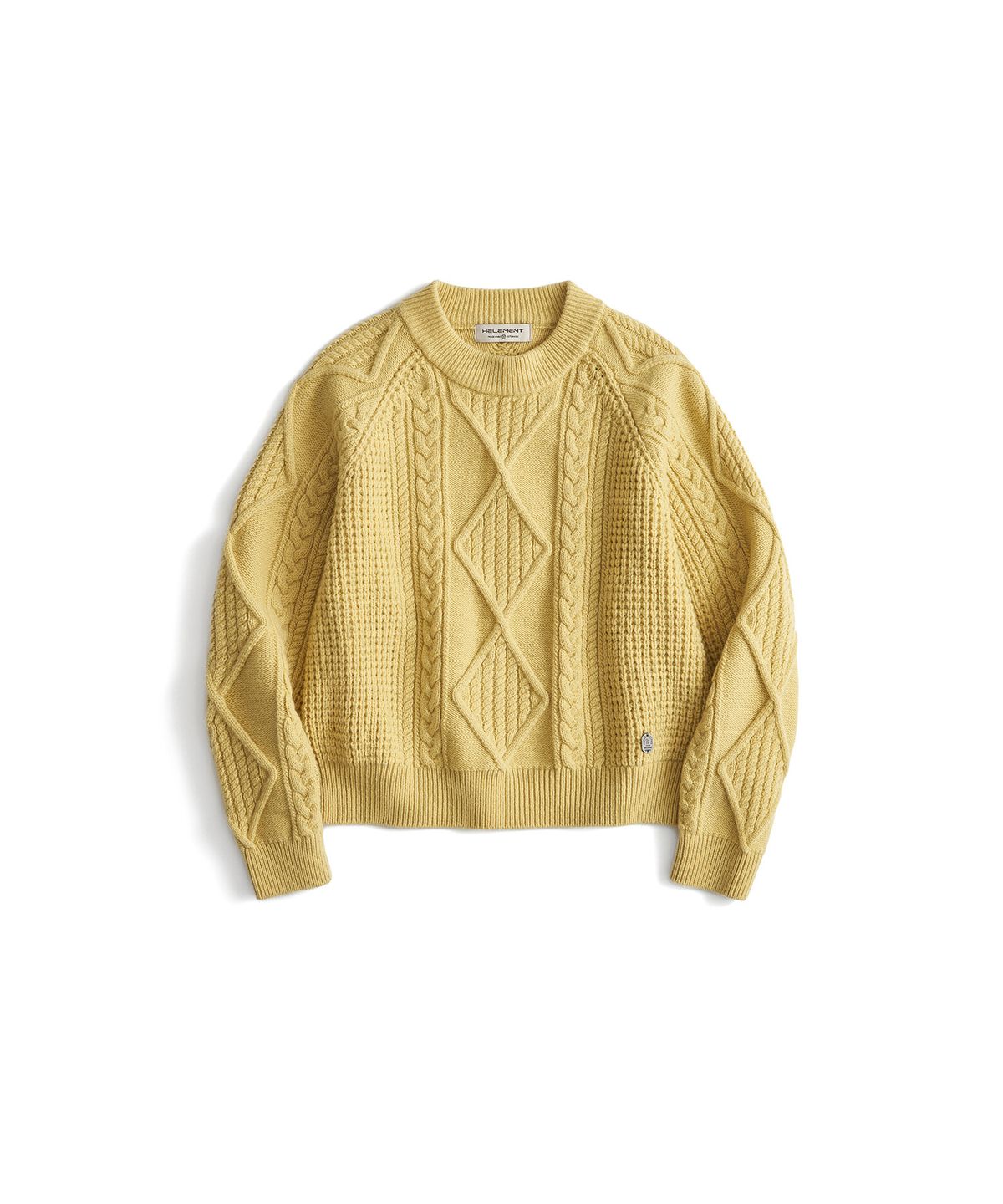 힐리먼트(HELEMENT) 여성 케이블 니트 (L/YELLOW)