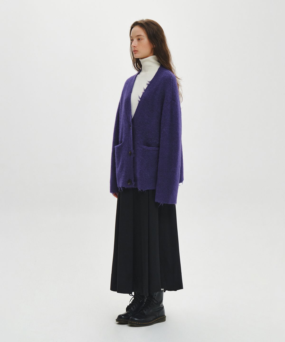 힐리먼트(HELEMENT) 여성 빈티지 카모 가디건 (PURPLE)