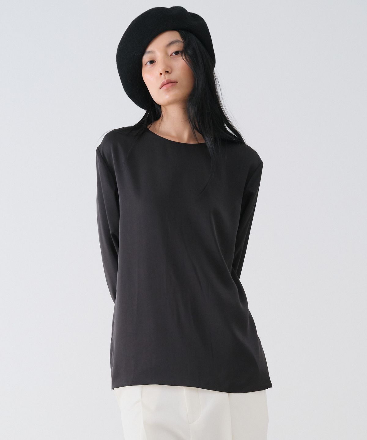센토르(CENTAUR.KR) SOFT SATIN BLOUSE_BLACK