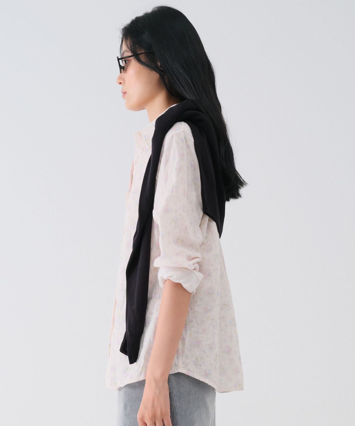 센토르(CENTAUR.KR) CRINKLE FLOWER COTTON SHIRT_PINK