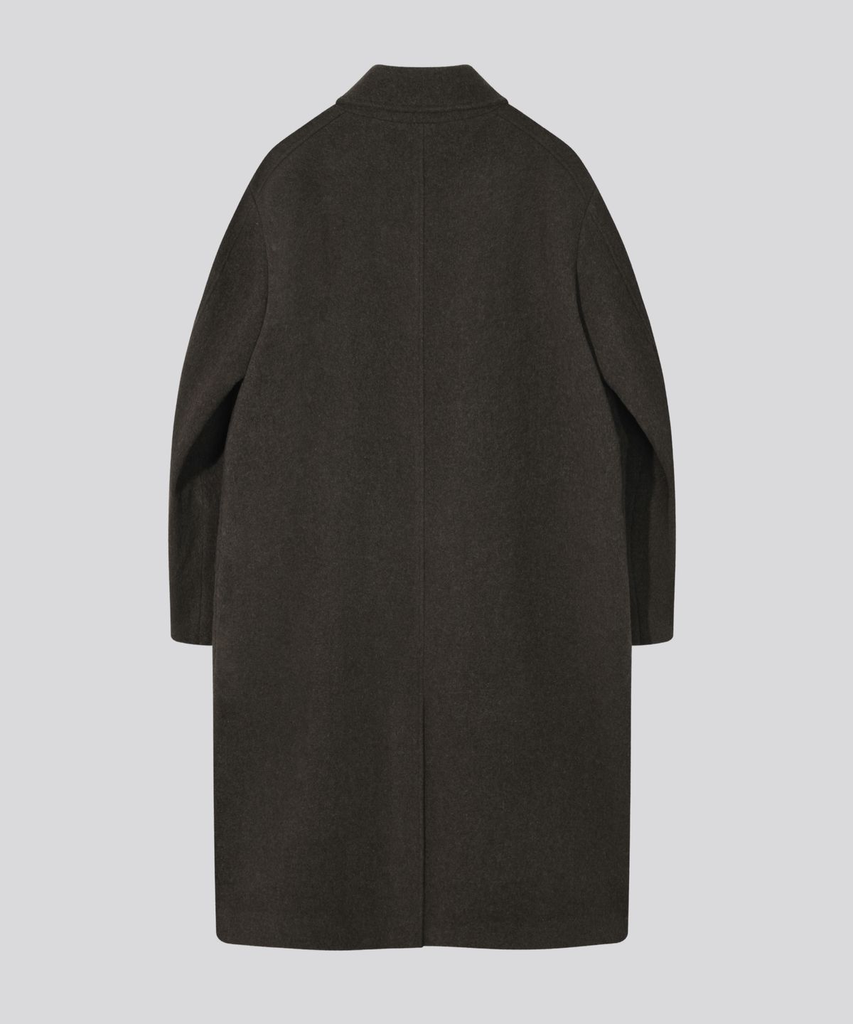 키뮤어(KIIMUIR) [Drape Wool] 캐시미어블렌드 세미오버핏 발마칸 코트_브라운