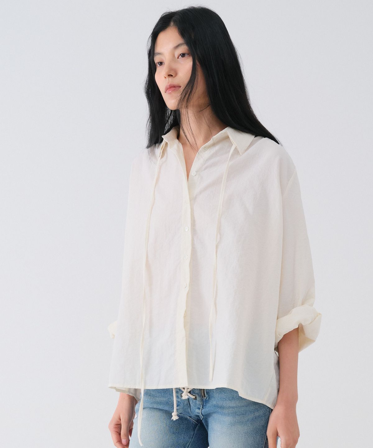 센토르(CENTAUR.KR) SHIRRING STRING BLOUSE_CREAM