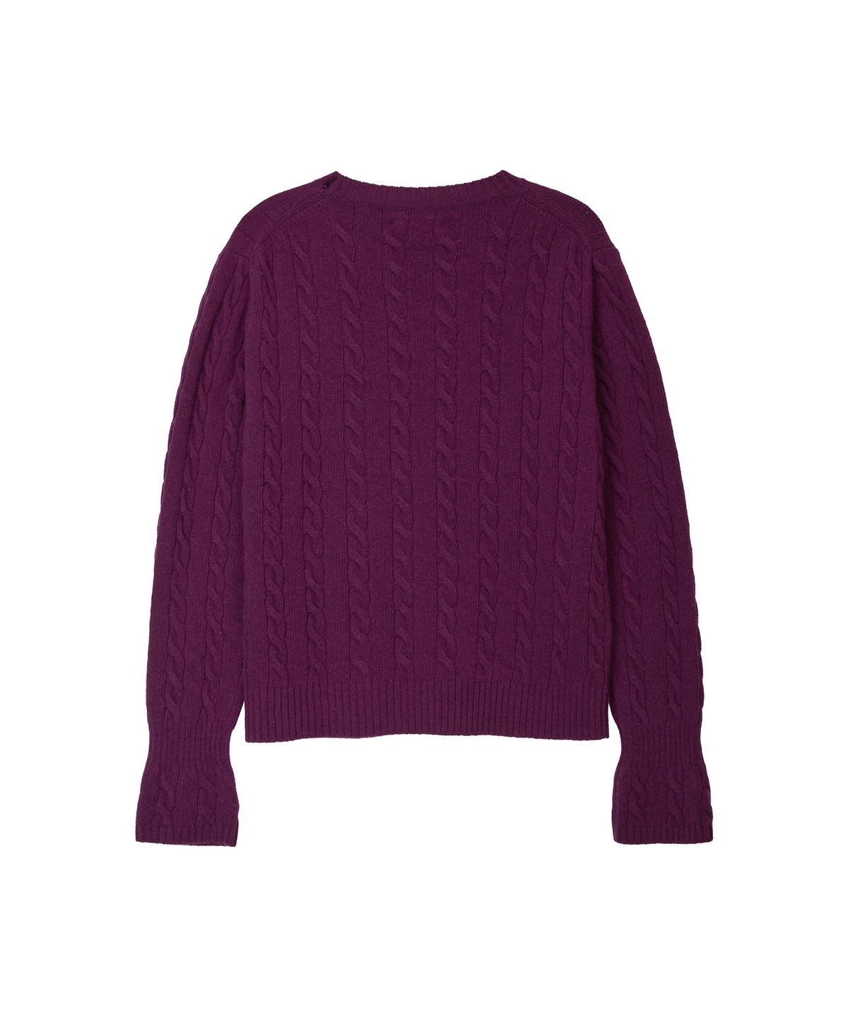 노앙(NOHANT) CORSET CUFF CABLE KNIT PURPLE