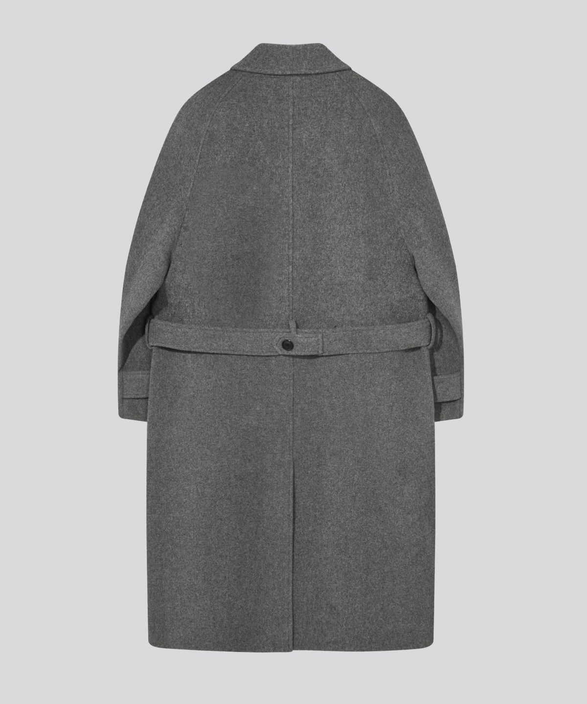 키뮤어(KIIMUIR) [Drape Wool] (우먼) 캐시미어블렌드 세미오버핏 발마칸 로브코트_그레이