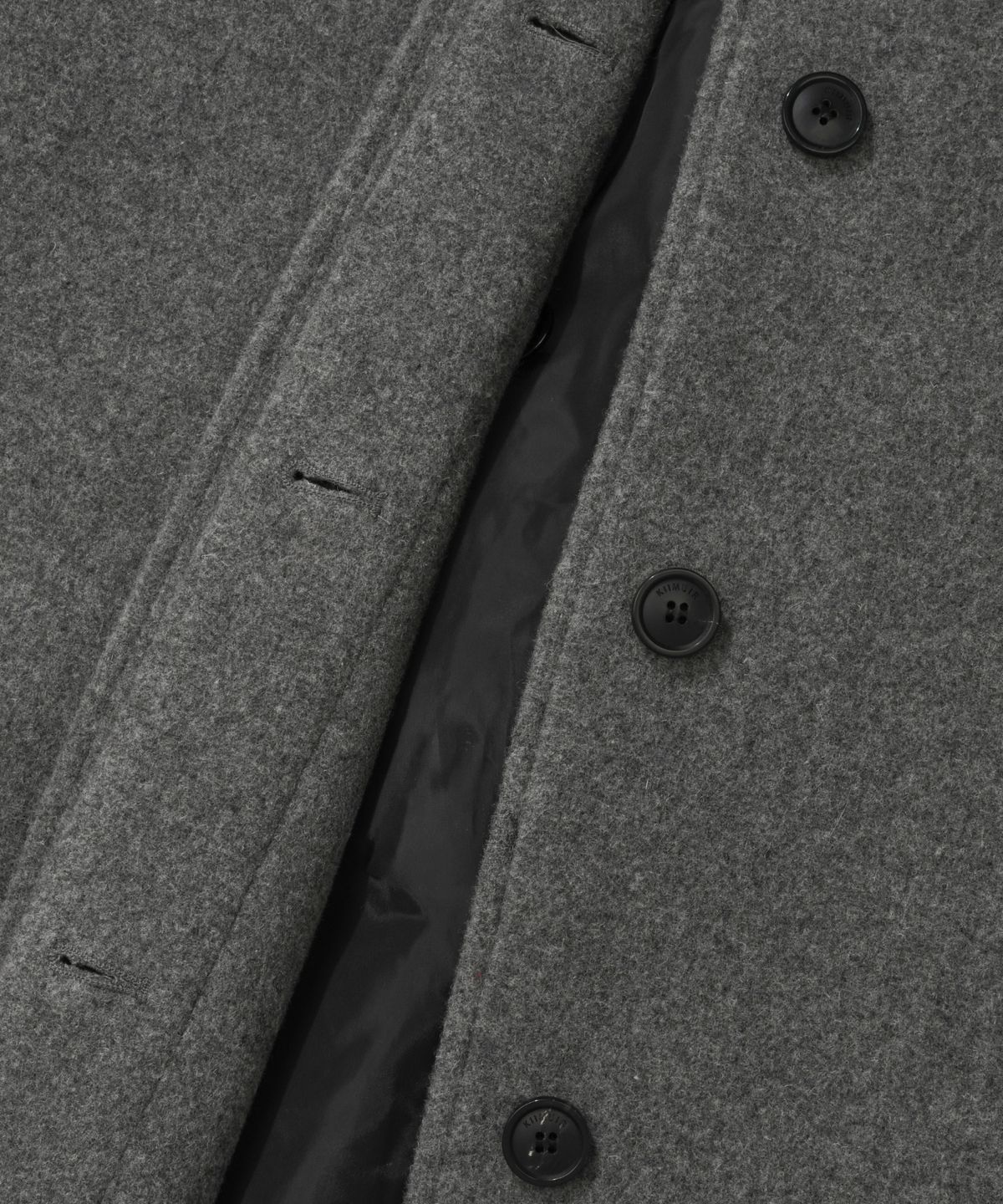 키뮤어(KIIMUIR) [Drape Wool] (우먼) 캐시미어블렌드 세미오버핏 발마칸 로브코트_그레이