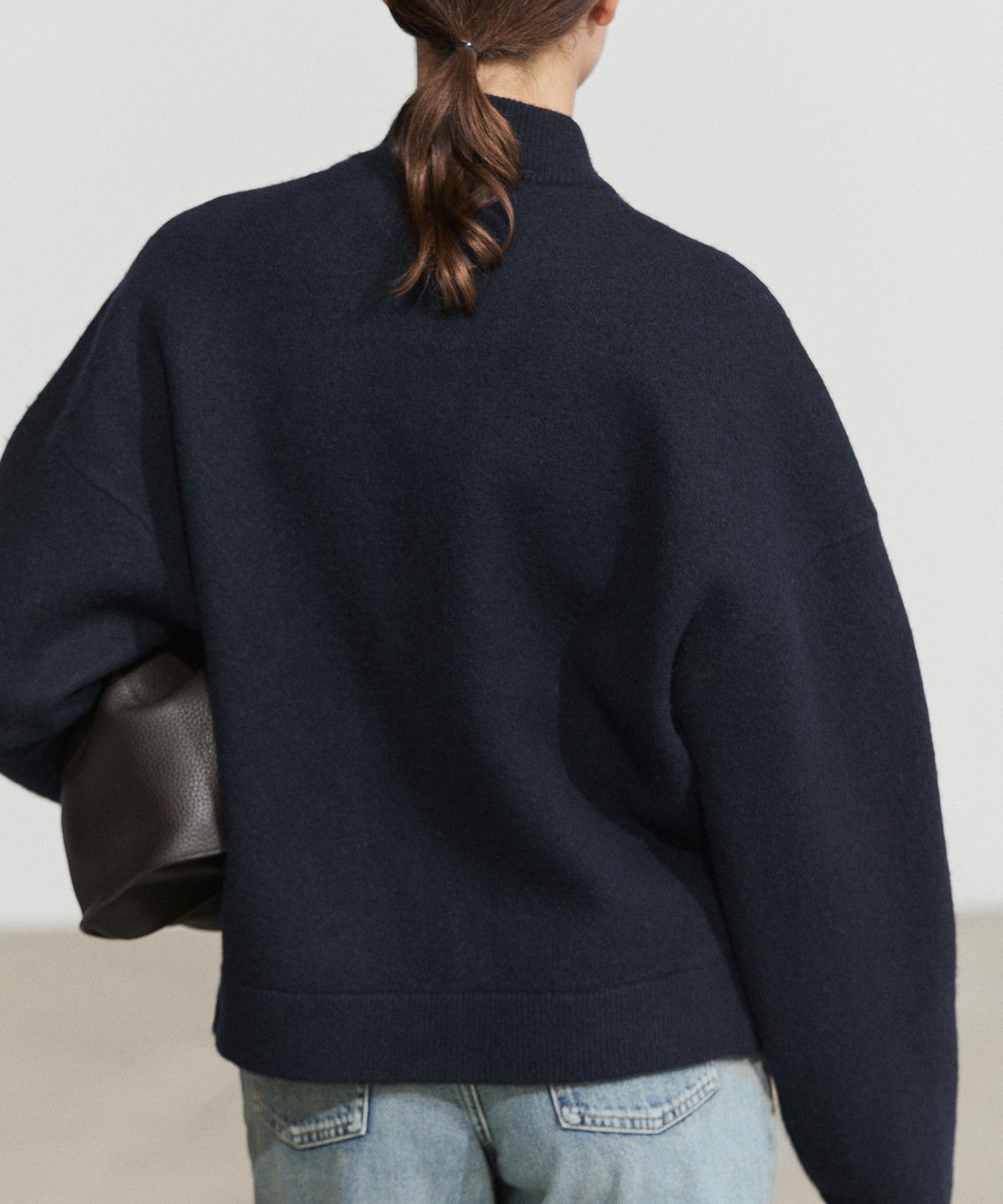 마시모두띠(MASSIMO DUTTI) 100% 울 포켓 봄버 자켓