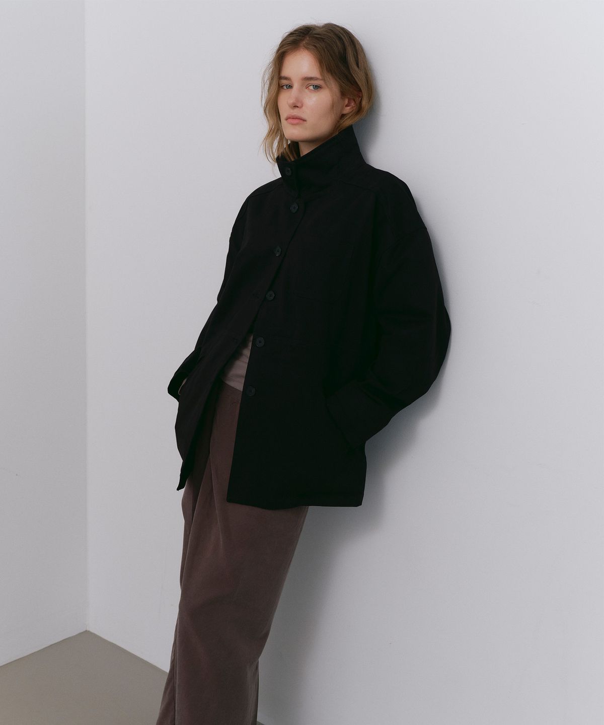 카셀(CACELE) RELAXED POCKET COTTON JACKET, BLACK