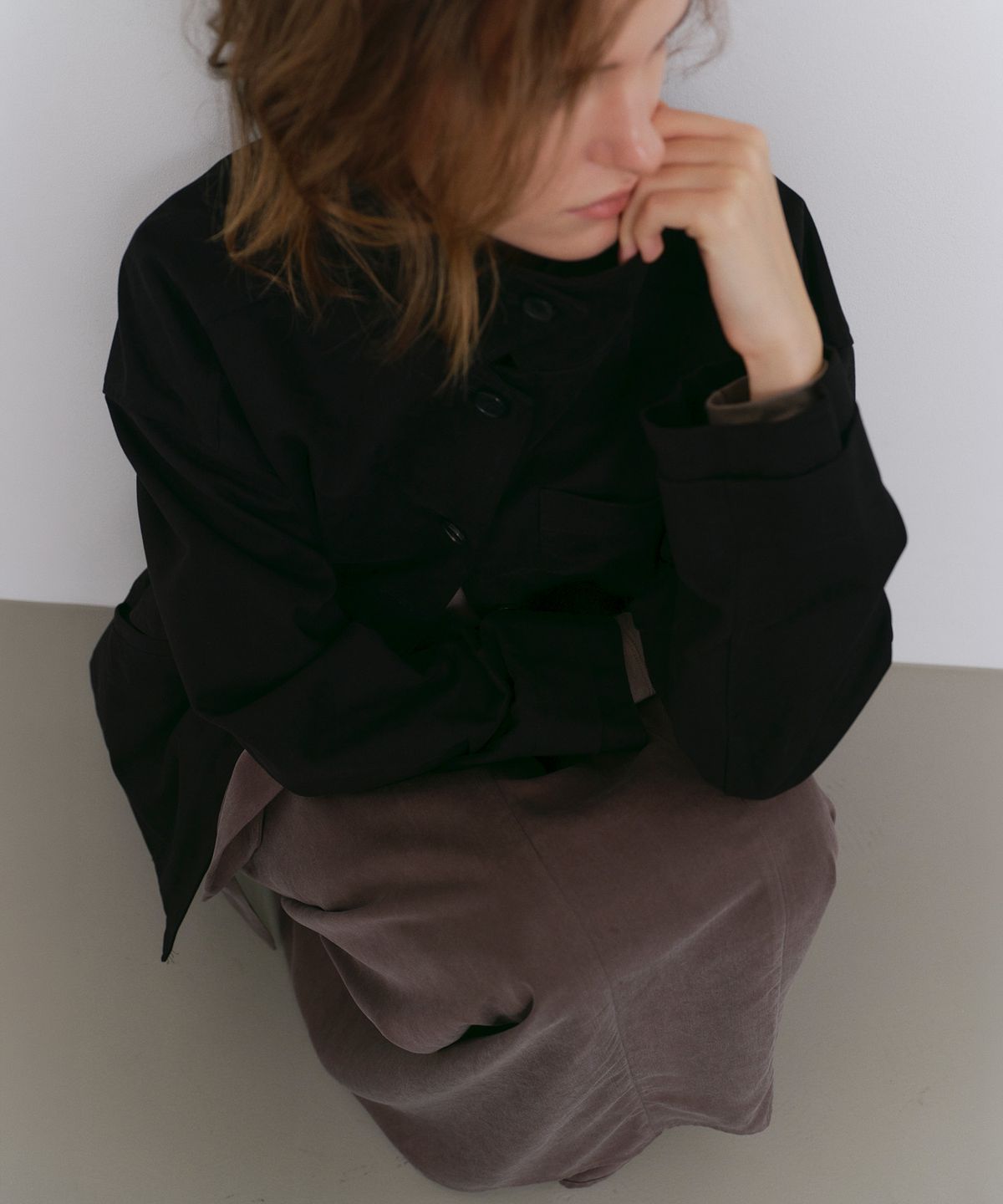 카셀(CACELE) RELAXED POCKET COTTON JACKET, BLACK