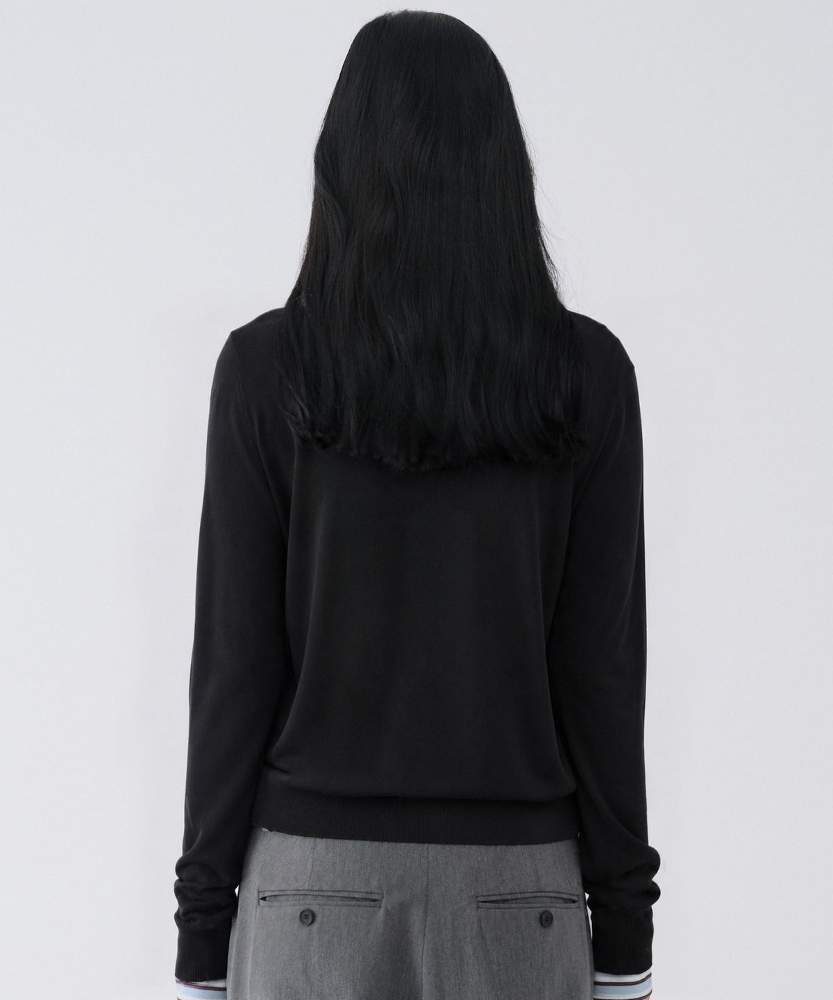 센토르(CENTAUR.KR) SOFT WOOL TENCEL ROUND CARDIGAN_BLACK