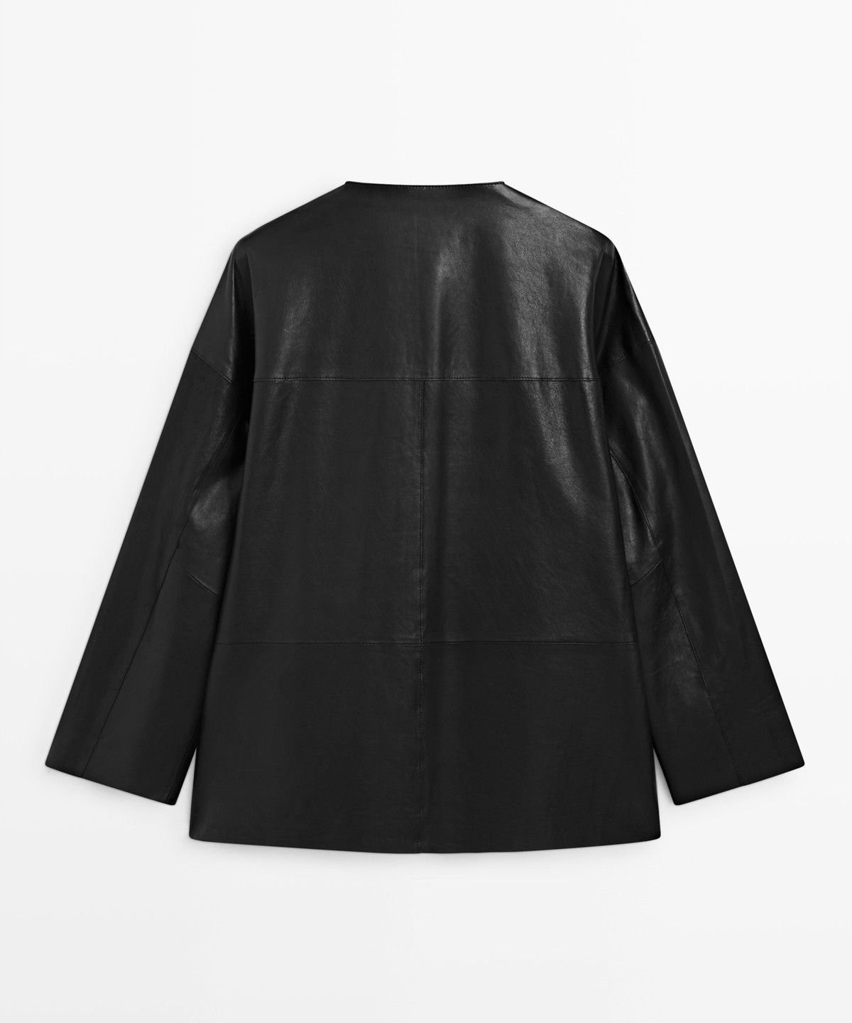 마시모두띠(MASSIMO DUTTI) 토글 디테일 가죽 재킷
