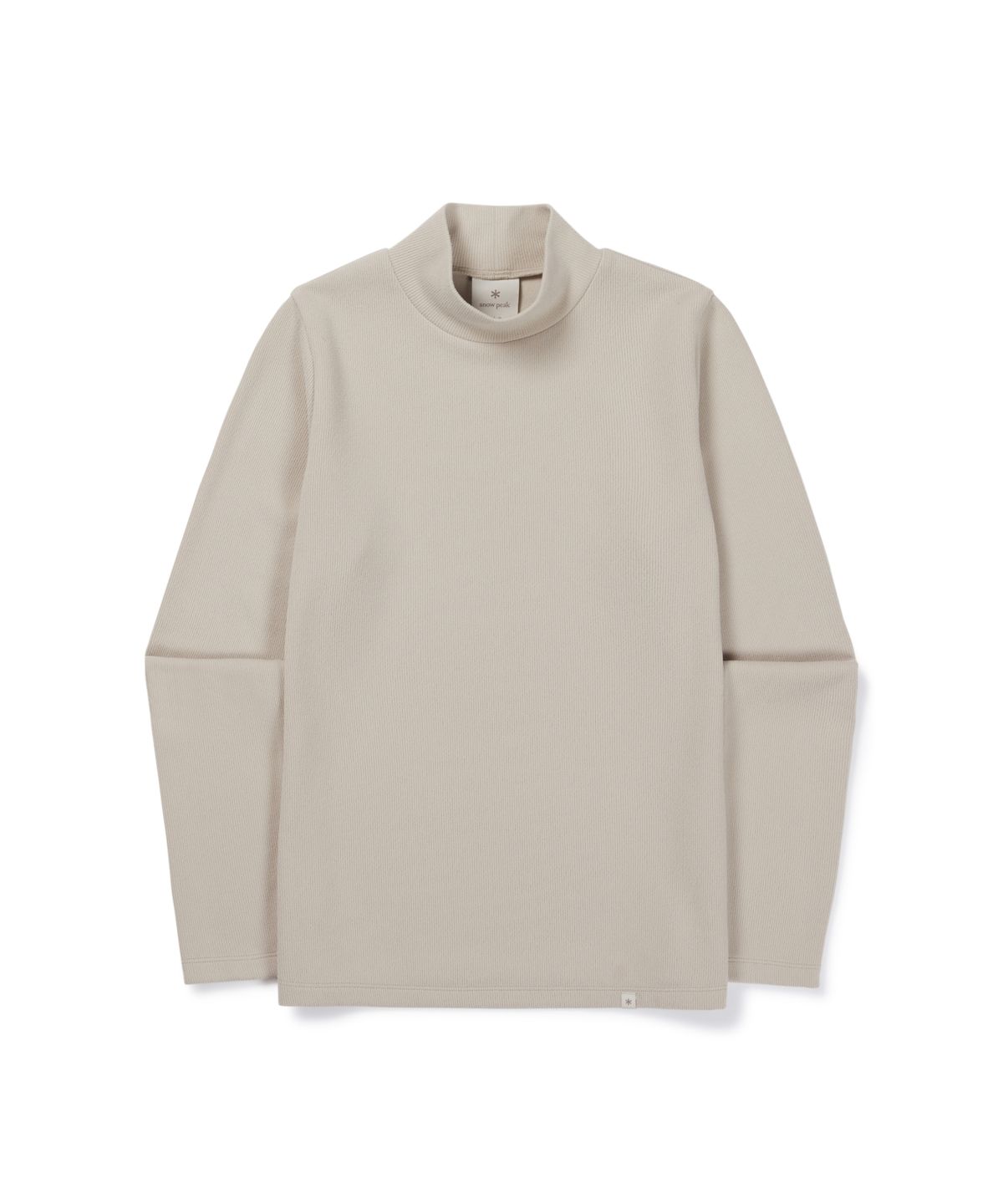 스노우피크 어패럴(SNOWPEAK APPAREL) 골지 여성 모크넥 긴팔 티셔츠 (S26FWFTL33) Light Beige