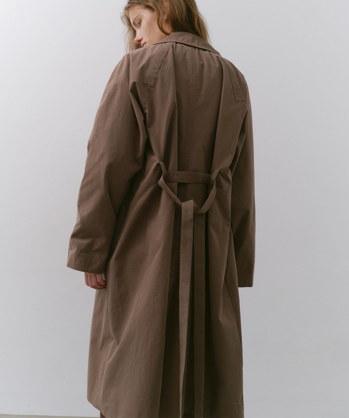 카셀(CACELE) PANEL FRONT TRENCH COAT, MOCHA