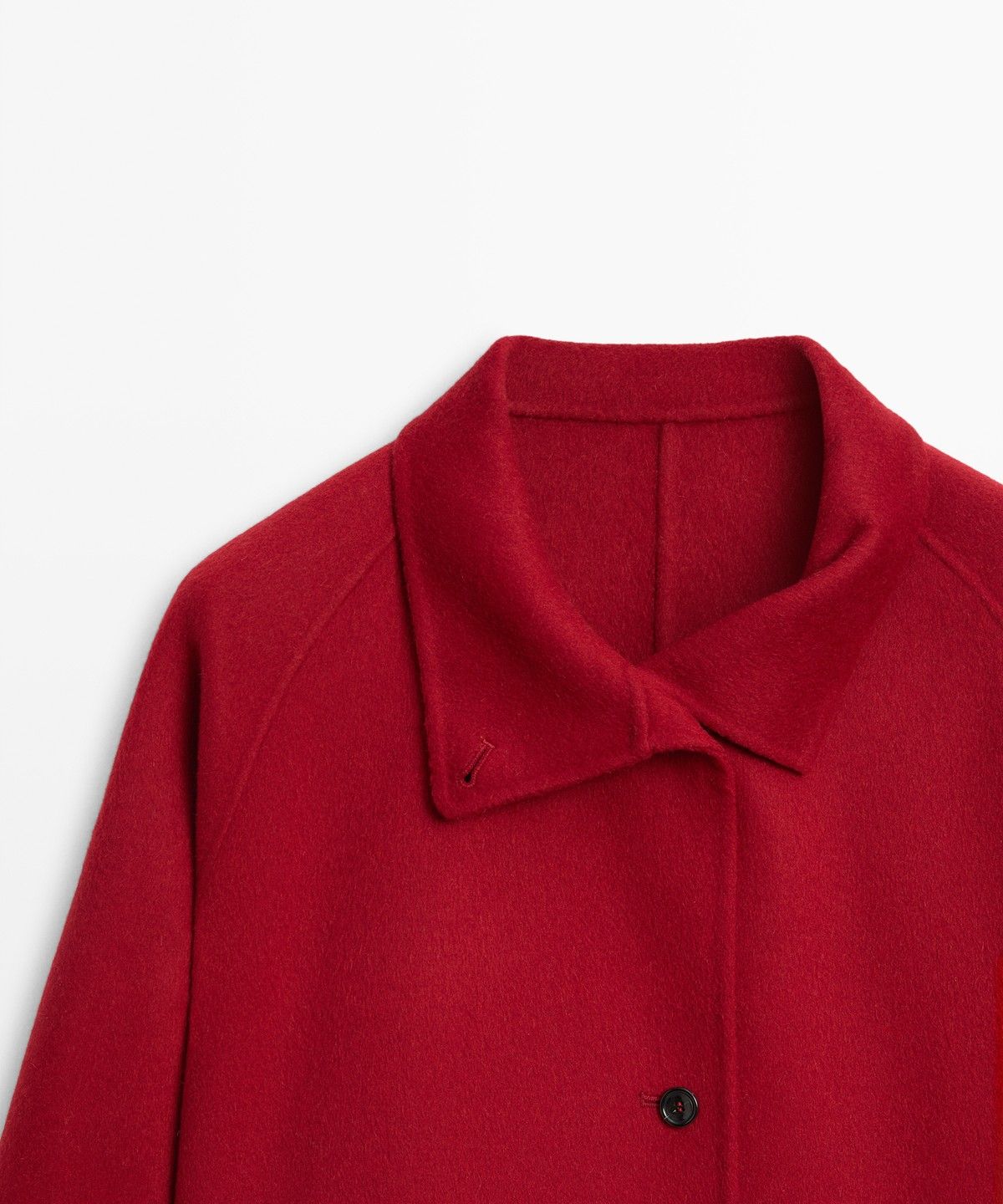 마시모두띠(MASSIMO DUTTI) 울 블렌드 하이넥 쇼트 코트