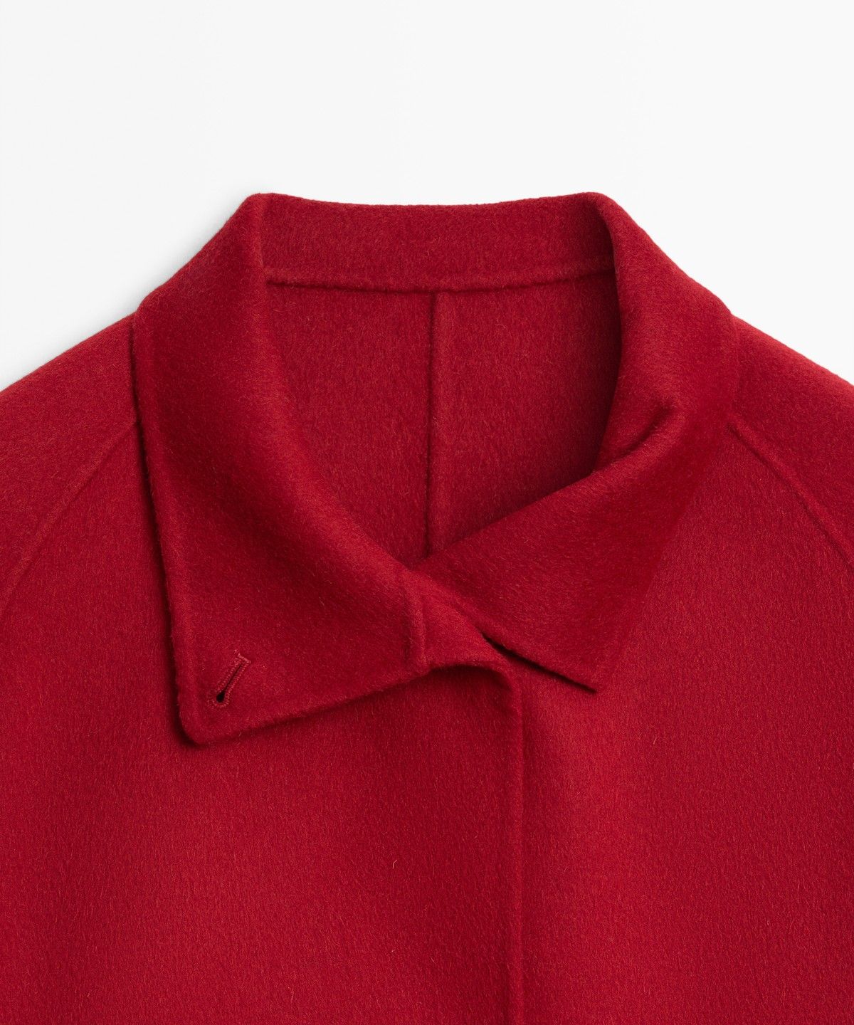 마시모두띠(MASSIMO DUTTI) 울 블렌드 하이넥 쇼트 코트
