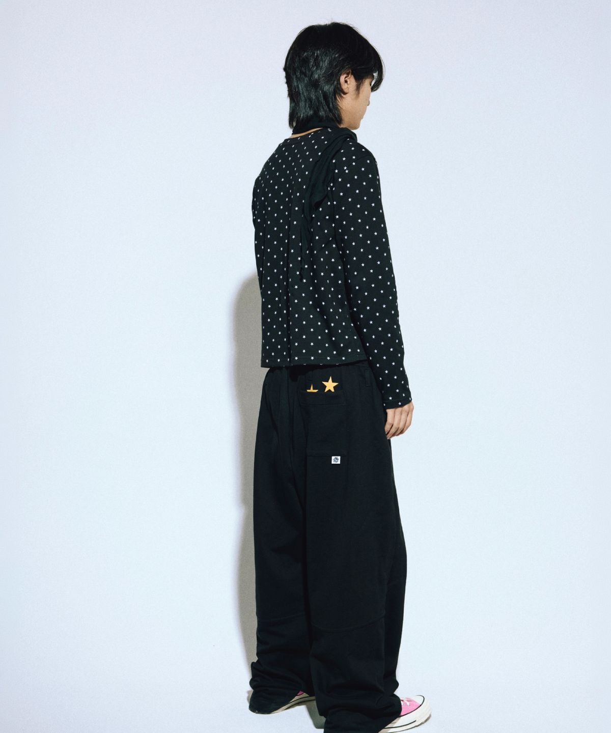 릿하우스사운드(LITHAUSOUND) Layerd Star Tee Black
