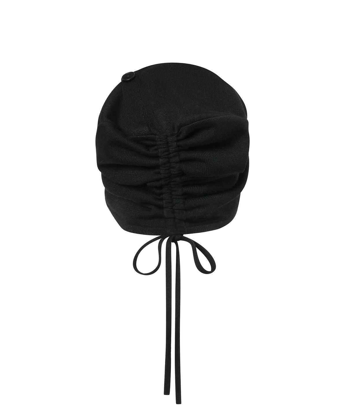 미세키서울(MISEKI SEOUL) Cowl shirring string beanie BLACK