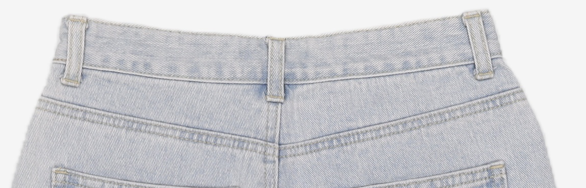 오디너리 홀리데이(ORDINARY HOLIDAY) 밑단컷팅 숏 데님팬츠 CUTTING HEM LINE DENIM PANTS S