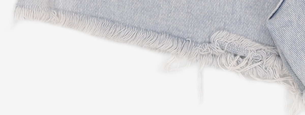 오디너리 홀리데이(ORDINARY HOLIDAY) 밑단컷팅 숏 데님팬츠 CUTTING HEM LINE DENIM PANTS S