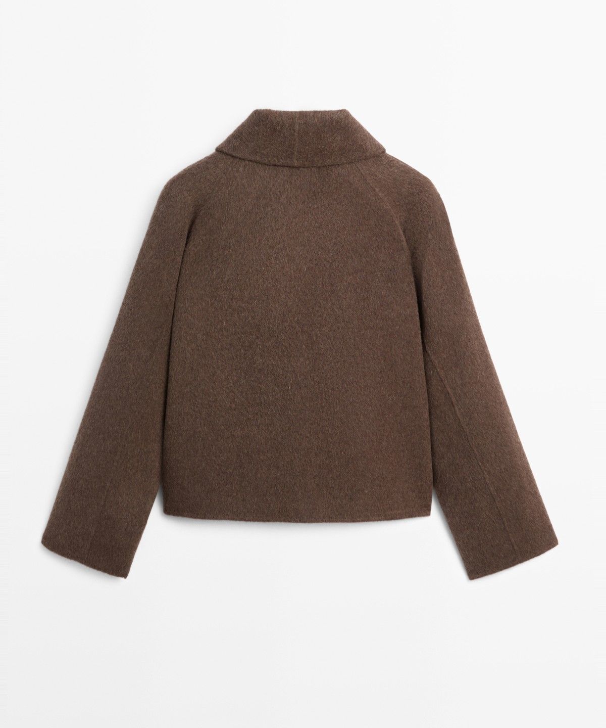 마시모두띠(MASSIMO DUTTI) 울 블렌드 사이드 클로저 쇼트 코트