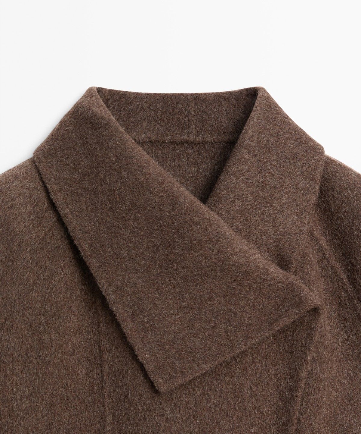 마시모두띠(MASSIMO DUTTI) 울 블렌드 사이드 클로저 쇼트 코트