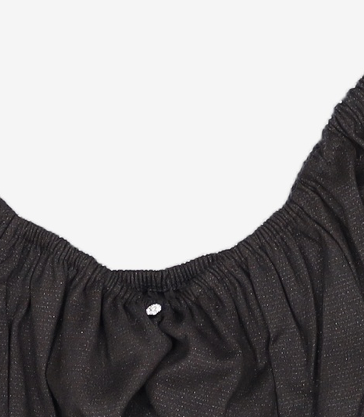 큐리티(CURETTY) C METALLIC SHIRRING BLOUSE_BLACK S