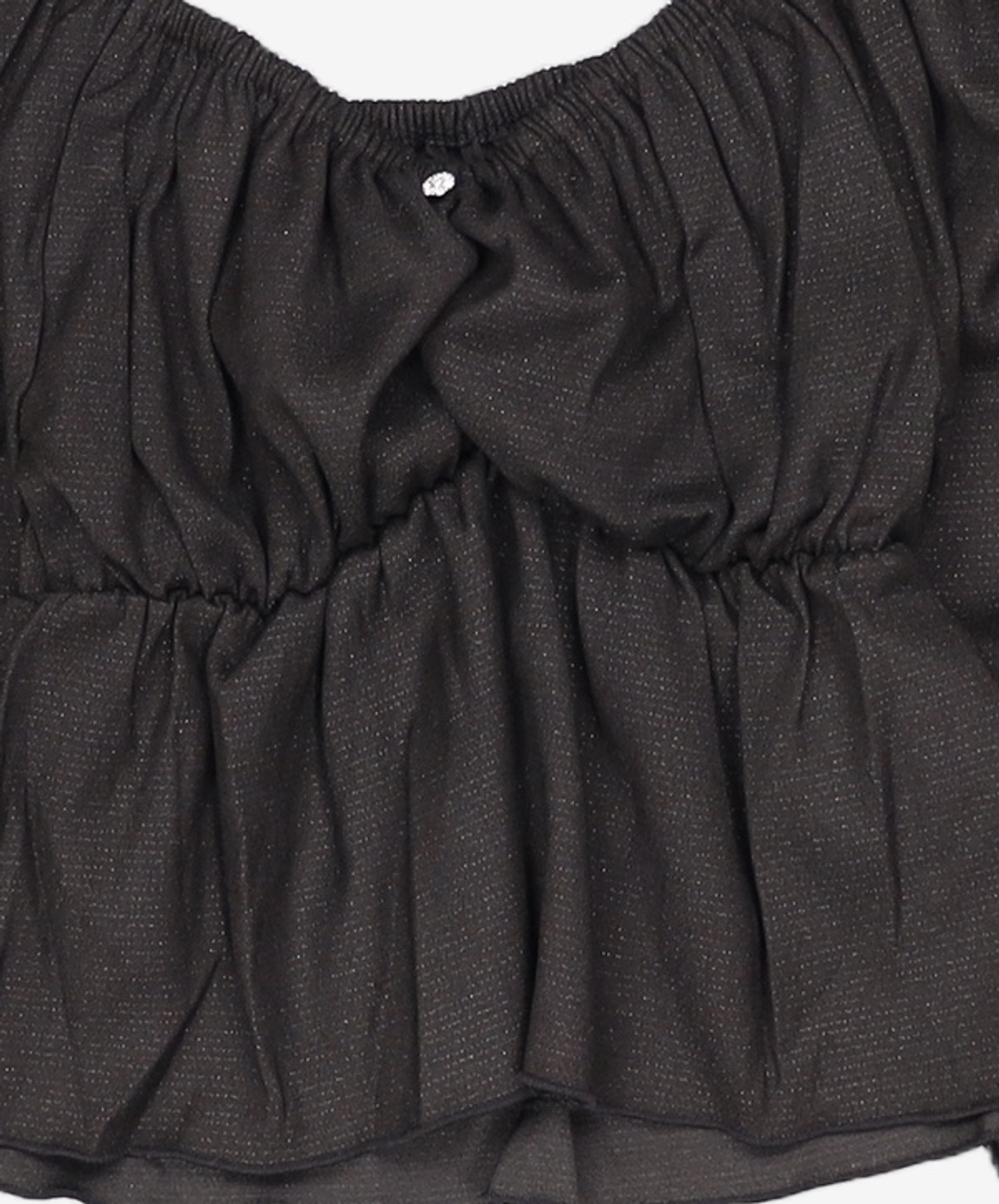 큐리티(CURETTY) C METALLIC SHIRRING BLOUSE_BLACK S