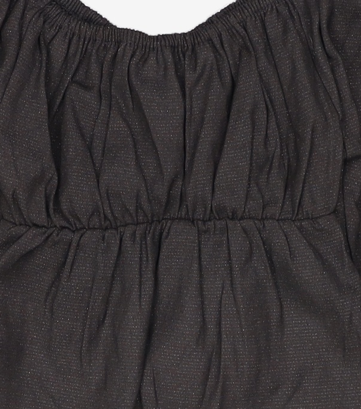 큐리티(CURETTY) C METALLIC SHIRRING BLOUSE_BLACK S