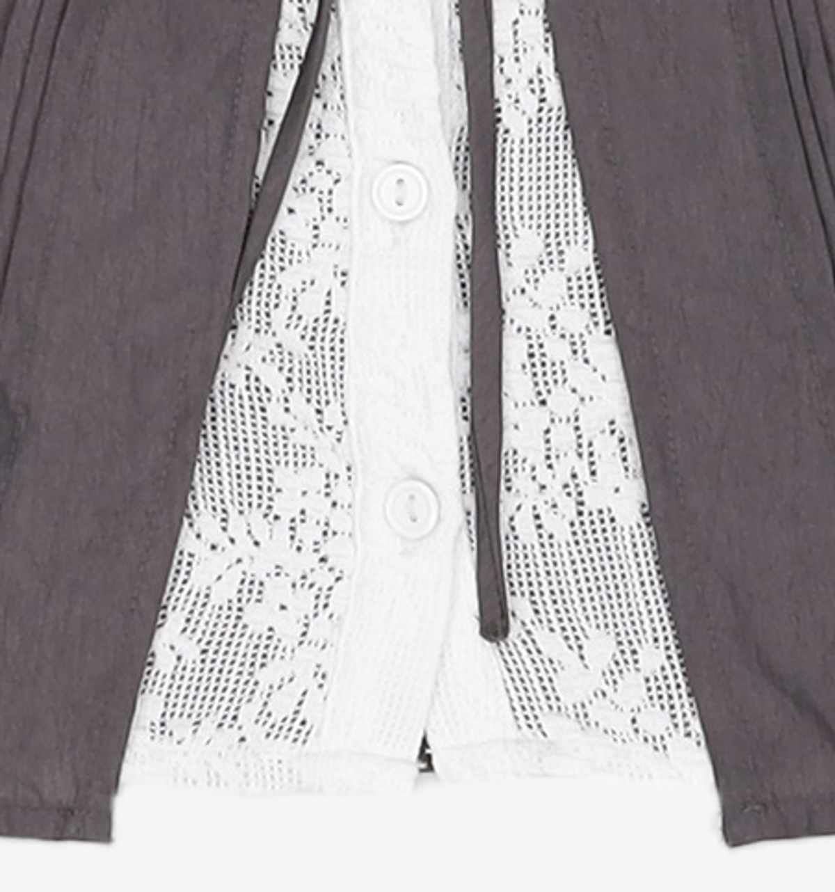 미쏘(MIXXO) 배색 레이어드 블라우스_MIWBWG609G L