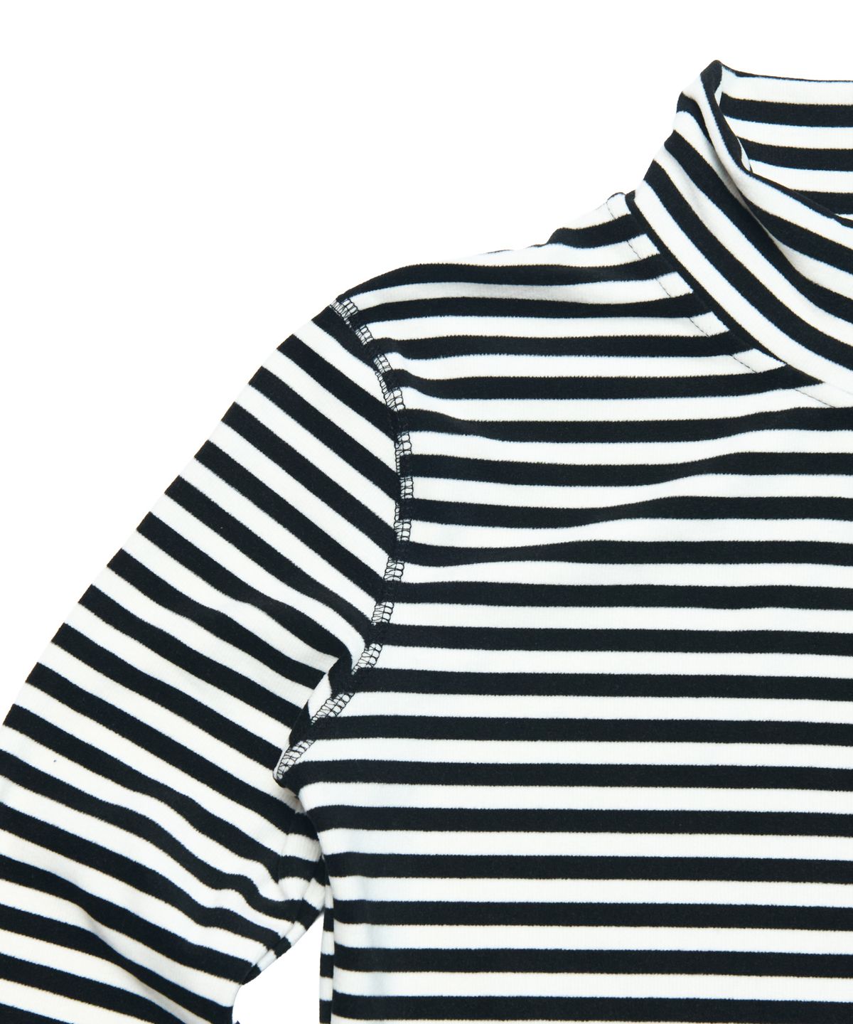 크루치(KRUCHI) STRIPE HALF ZIP UP (BLACK) WOMENS