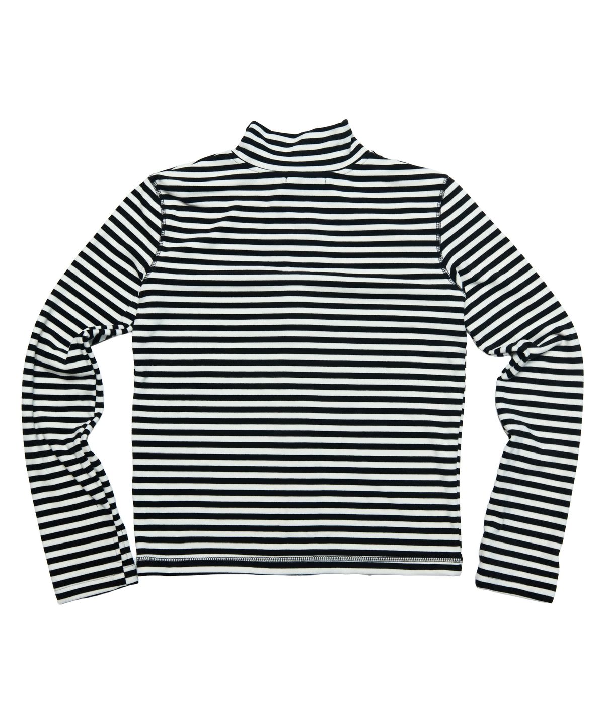크루치(KRUCHI) STRIPE HALF ZIP UP (BLACK) WOMENS
