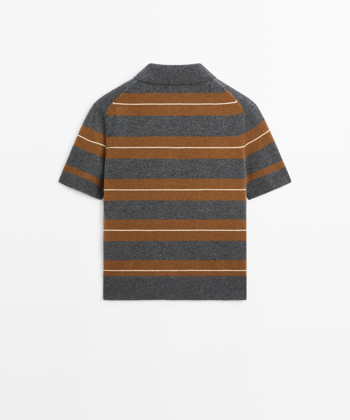 마시모두띠(MASSIMO DUTTI) 스트라이프 울 니트 폴로 셔츠