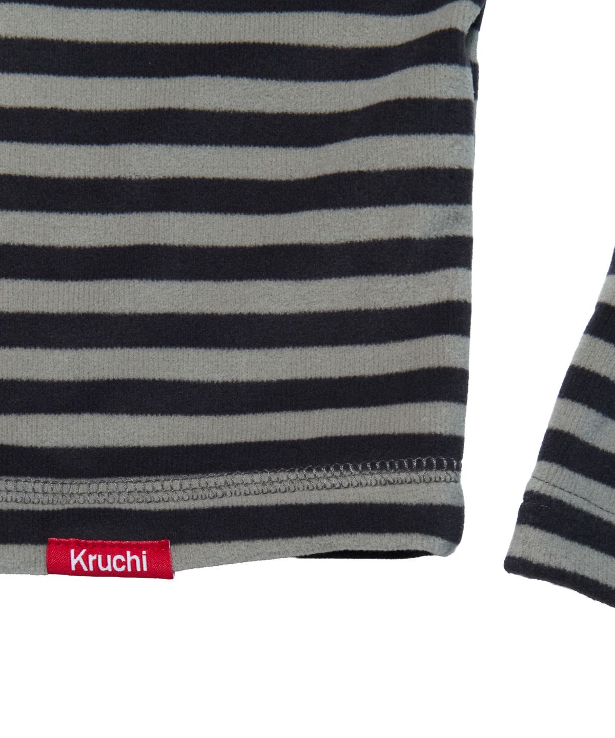 크루치(KRUCHI) STRIPE HALF ZIP UP (GREY) WOMENS