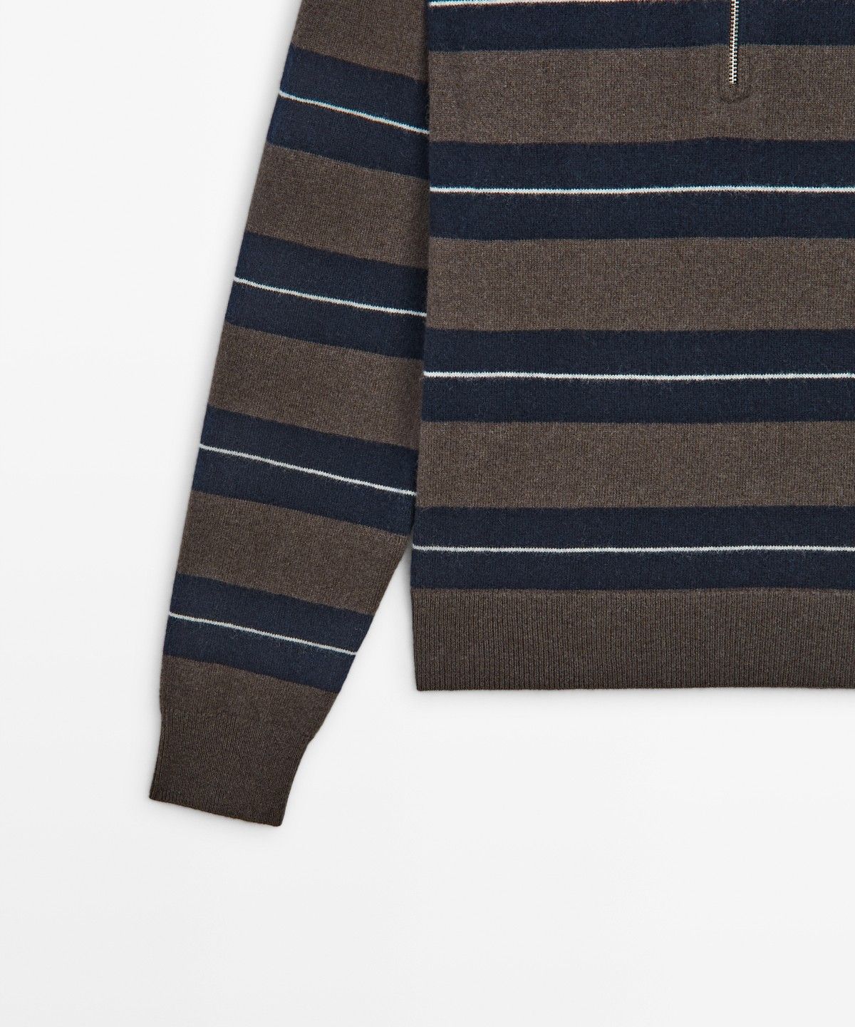 마시모두띠(MASSIMO DUTTI) 지퍼 울 폴로 스웨터