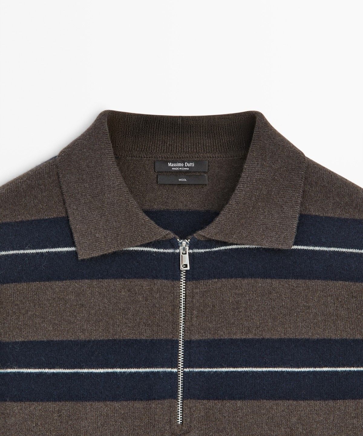 마시모두띠(MASSIMO DUTTI) 지퍼 울 폴로 스웨터