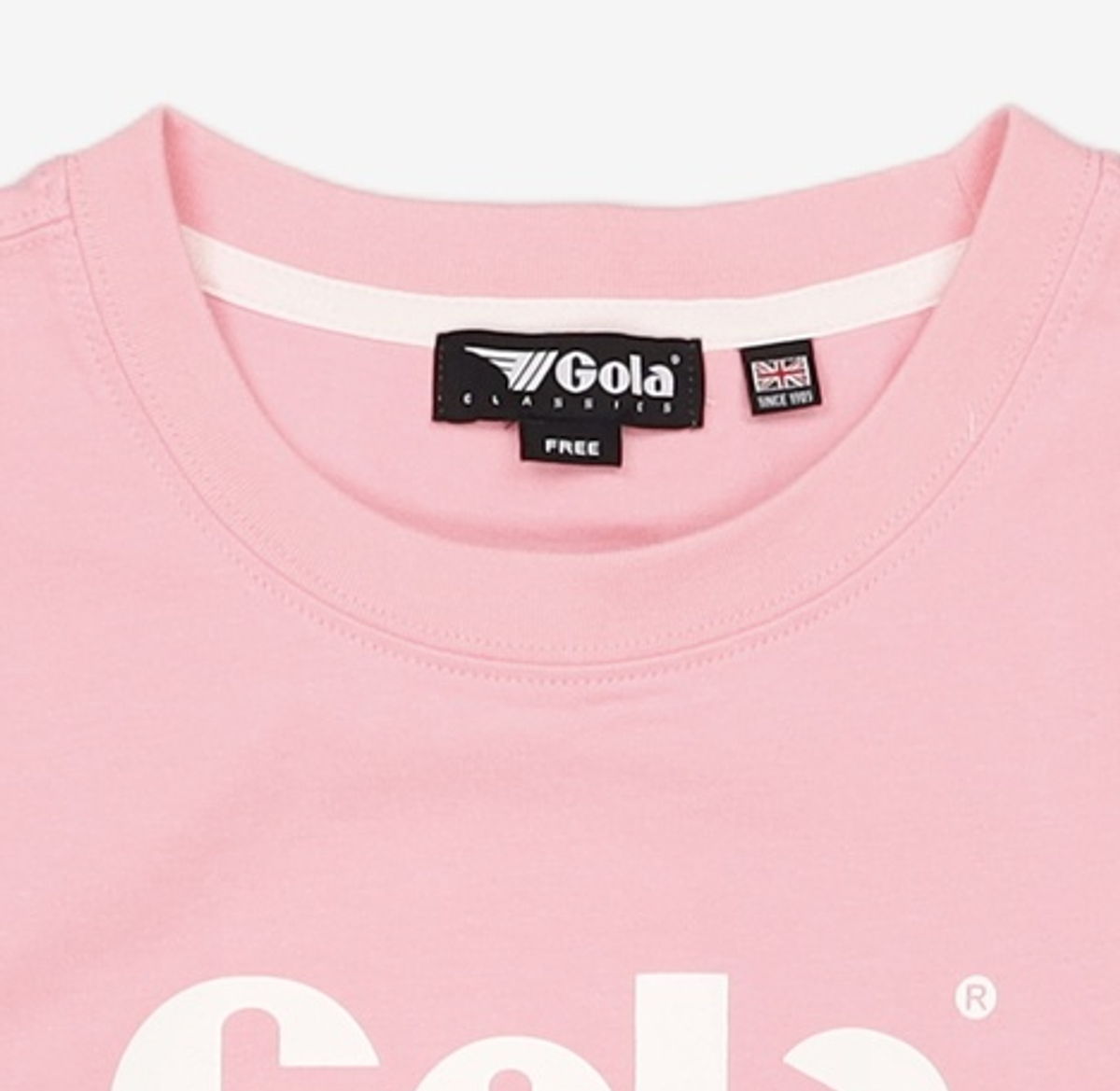 골라(GOLA) W COLOR BIG LOGO T-SHIRTS [PINK] FREE