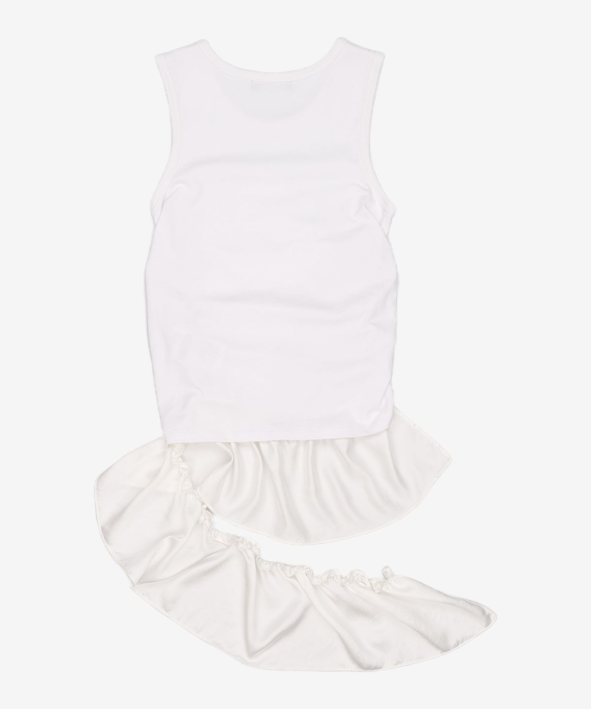 엘씨디씨티엠(LCDC™) SATIN FRILL SLEEVELESS TOP (WHITE) S