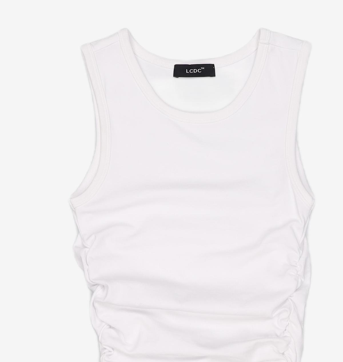 엘씨디씨티엠(LCDC™) SATIN FRILL SLEEVELESS TOP (WHITE) S