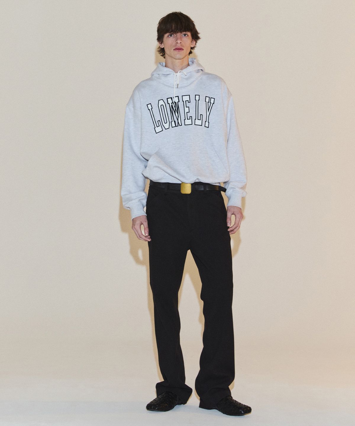 노앙(NOHANT) LONELY/LOVELY FLUFF HOODIE ASH GRAY