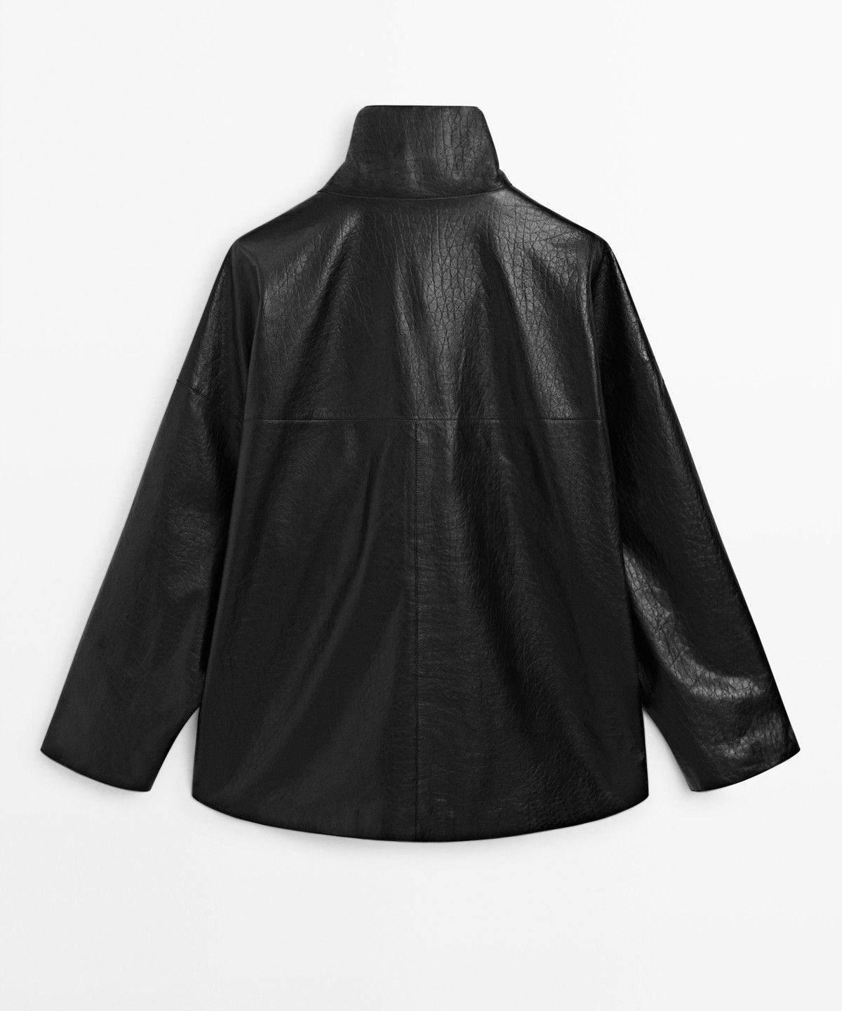 마시모두띠(MASSIMO DUTTI) 양가죽 하이넥 재킷