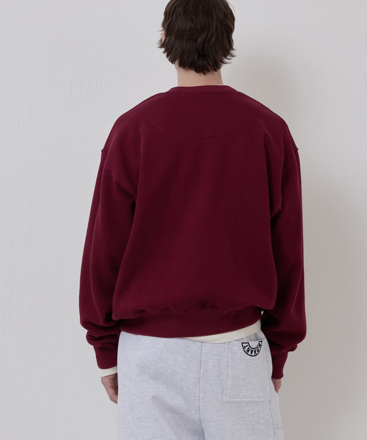 노앙(NOHANT) LONELY/LOVELY CRACK SWEATSHIRT BURGUNDY