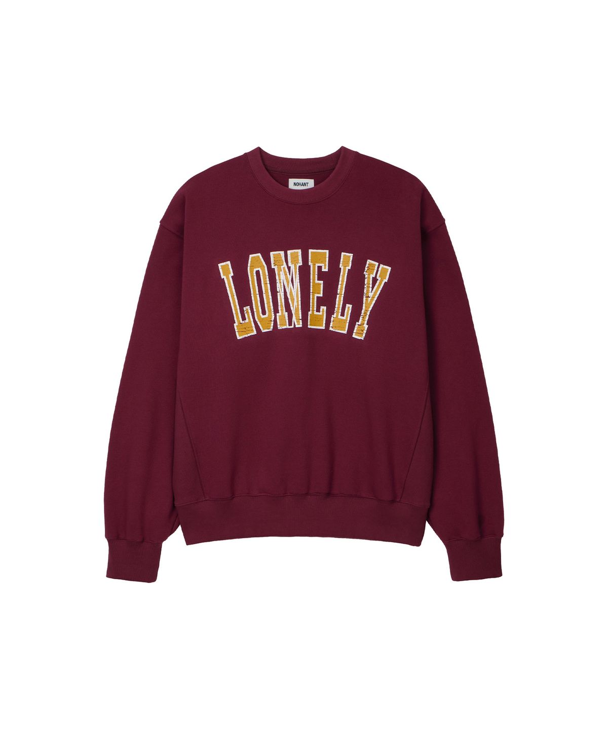 노앙(NOHANT) LONELY/LOVELY CRACK SWEATSHIRT BURGUNDY