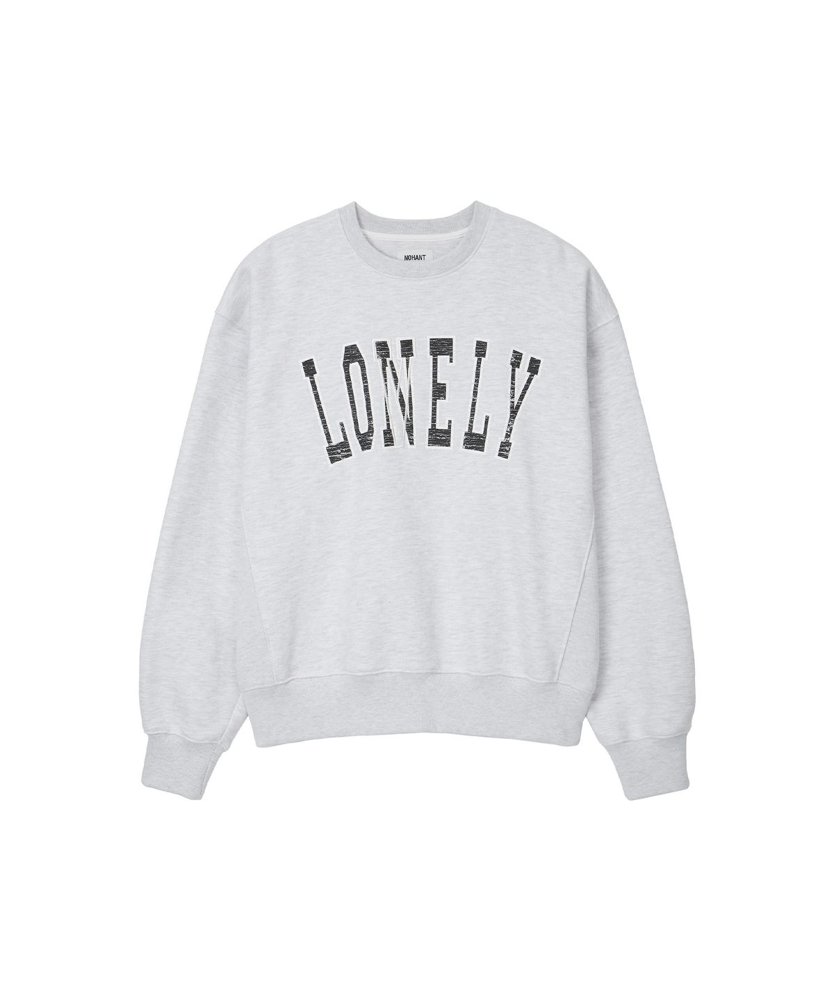 노앙(NOHANT) [기모] LONELY/LOVELY CRACK SWEATSHIRT ASH GRAY