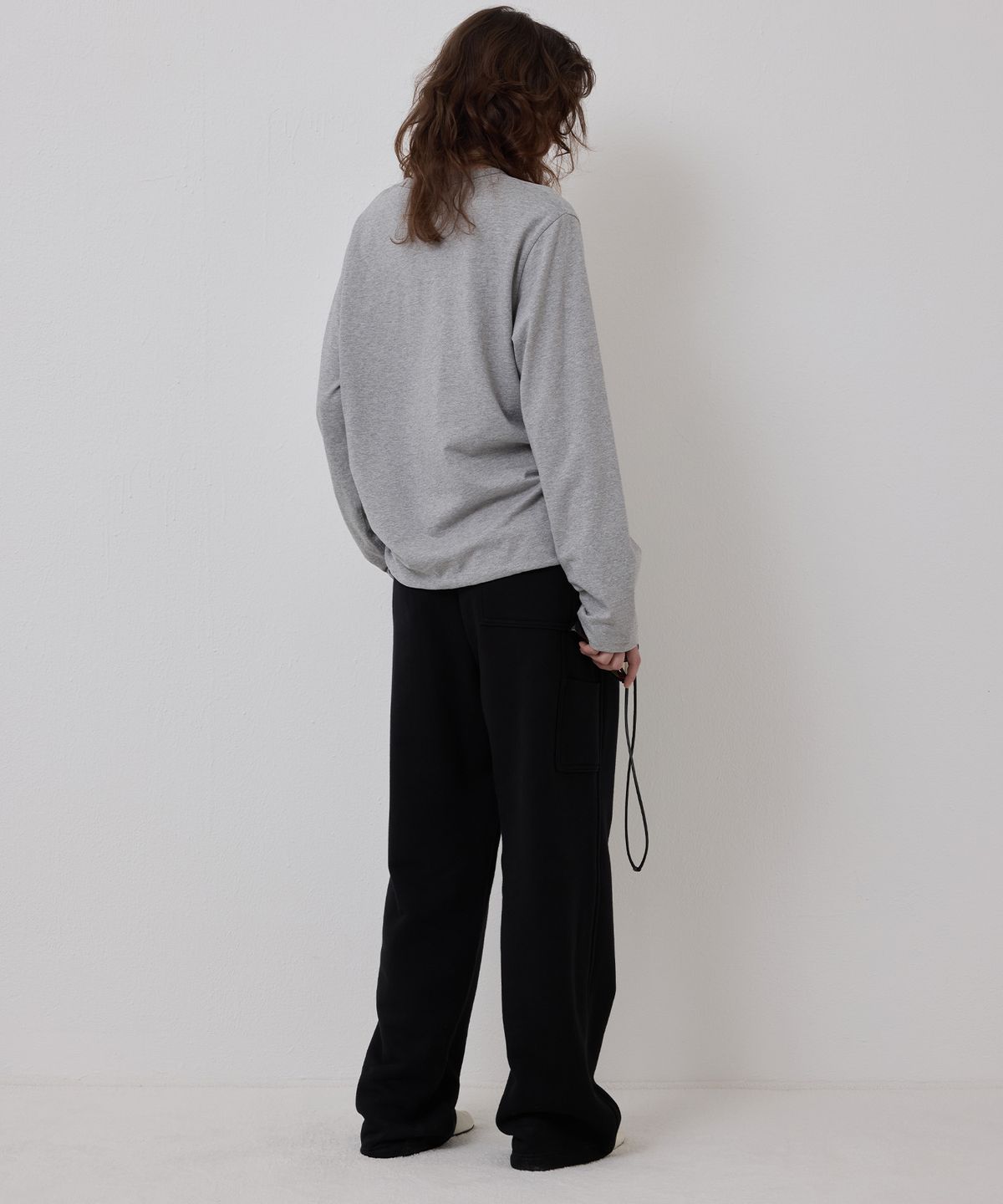 노앙(NOHANT) LONELY/LOVELY REVERSIBLE LONG SLEEVE T-SHIRT GRAY