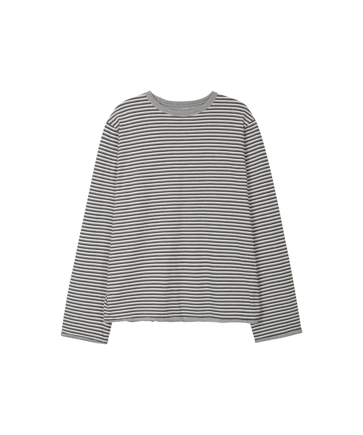 노앙(NOHANT) LONELY/LOVELY REVERSIBLE LONG SLEEVE T-SHIRT GRAY