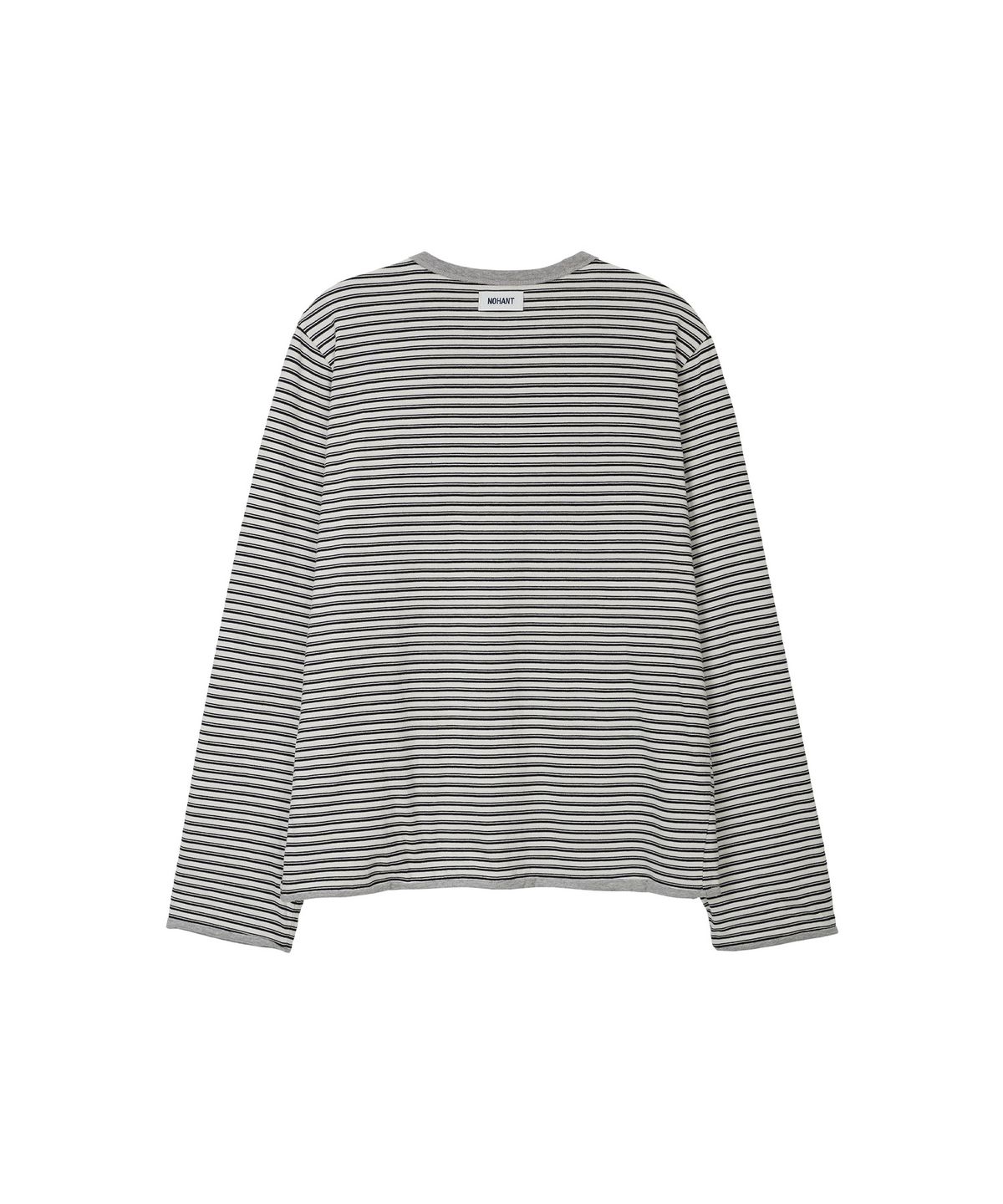노앙(NOHANT) LONELY/LOVELY REVERSIBLE LONG SLEEVE T-SHIRT GRAY