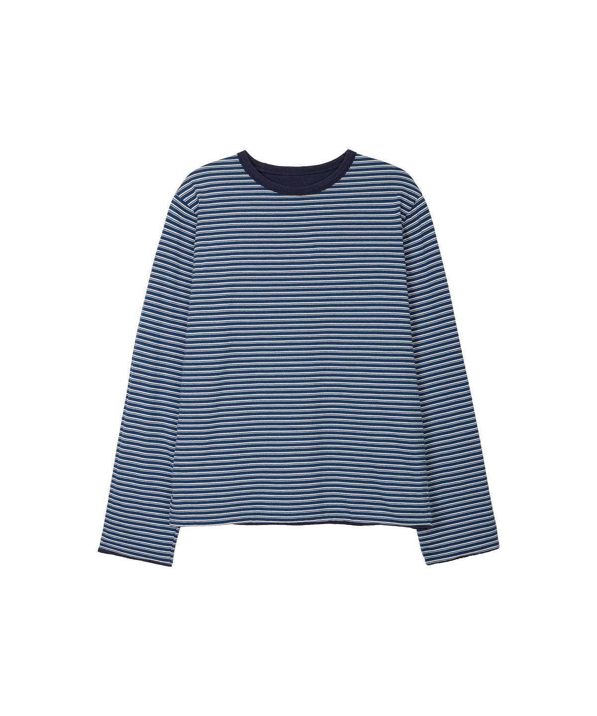 노앙(NOHANT) LONELY/LOVELY REVERSIBLE LONG SLEEVE T-SHIRT NAVY