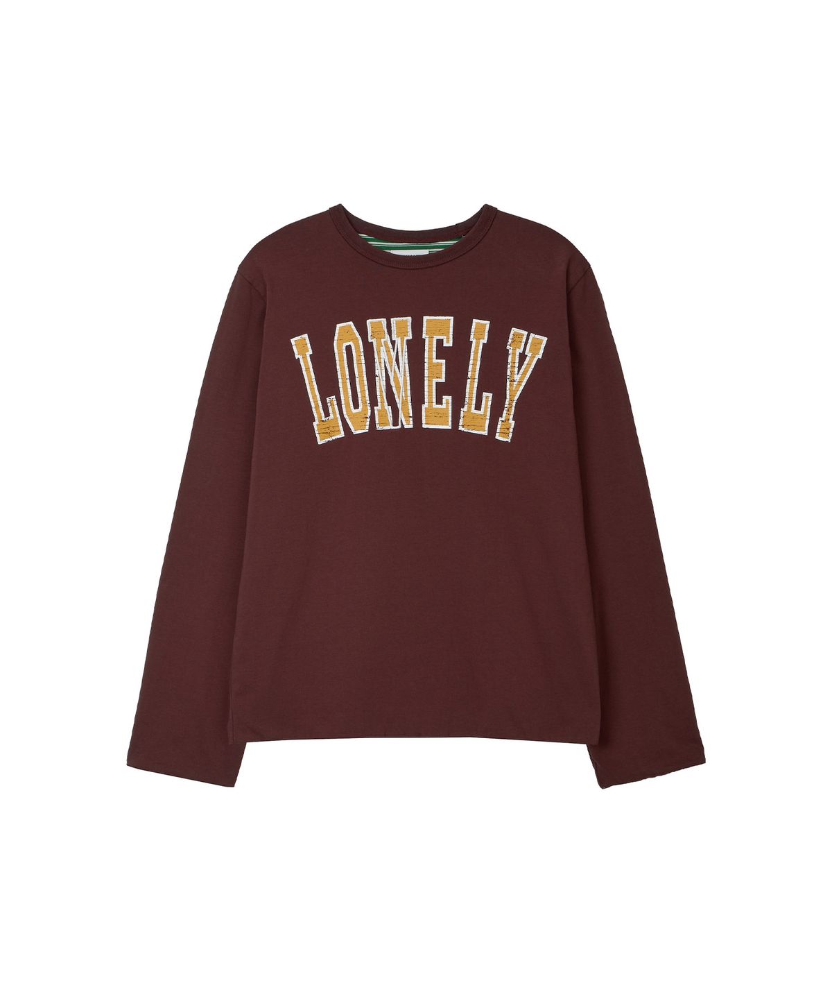 노앙(NOHANT) LONELY/LOVELY REVERSIBLE LONG SLEEVE T-SHIRT BURGUNDY
