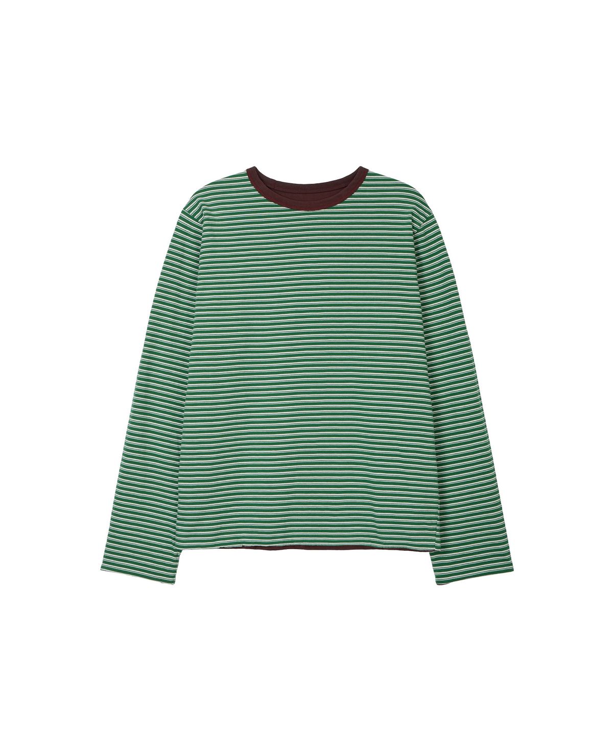 노앙(NOHANT) LONELY/LOVELY REVERSIBLE LONG SLEEVE T-SHIRT BURGUNDY