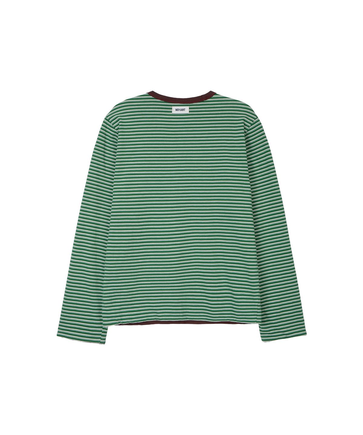 노앙(NOHANT) LONELY/LOVELY REVERSIBLE LONG SLEEVE T-SHIRT BURGUNDY